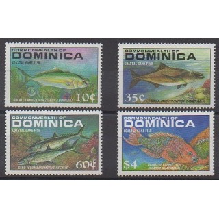 Dominique - 1988 - No 1076/1079 - Animaux marins