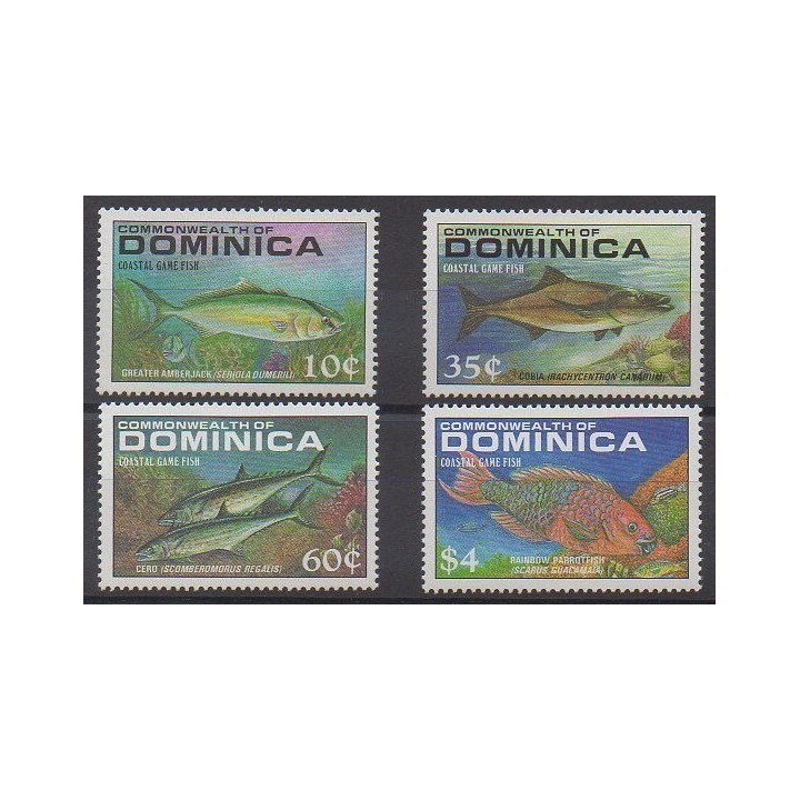 Dominique - 1988 - No 1076/1079 - Animaux marins