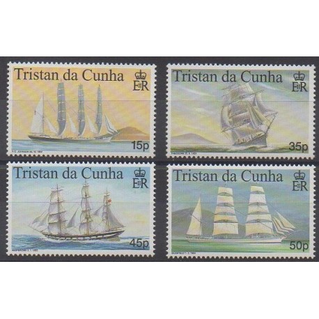Tristan da Cunha - 1998 - Nb 615/618 - Boats