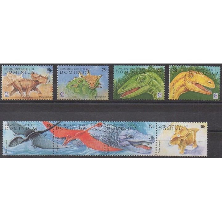 Dominique - 1995 - No 1798/1805 - Animaux préhistoriques