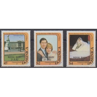 Dominique - 1982 - No 752/754 - Royauté - Principauté
