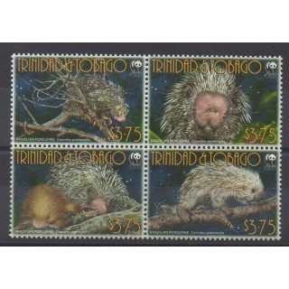 Trinidad and Tobago - 2008 - Nb 952/955 - Mamals - Endangered species - WWF