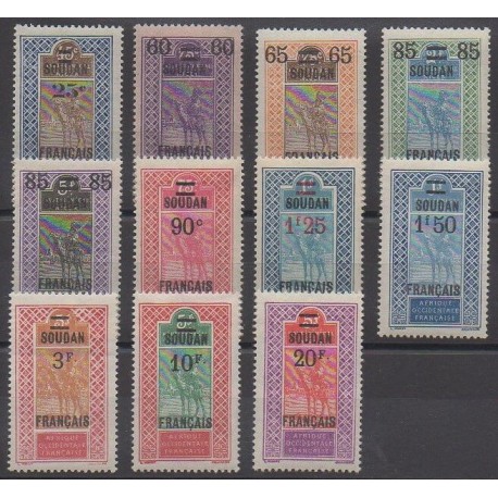 Sudan - 1922 - Nb 42/52 - Mint hinged