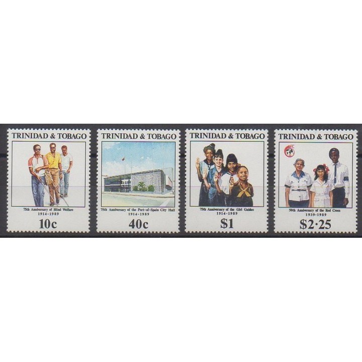 Trinidad and Tobago - 1989 - Nb 627/630 - Various Historics Themes