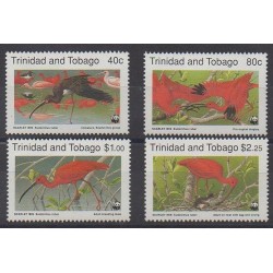 Trinidad and Tobago - 1990 - Nb 639/642 - Birds - Endangered species - WWF