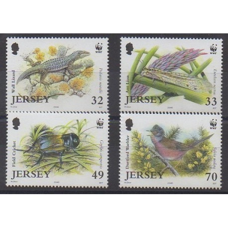 Jersey - 2004 - Nb 1170/1173 - Animals - Endangered species - WWF