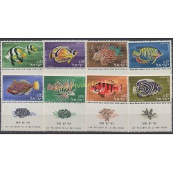 Timbres - Thème poissons - Israël - 1962 - No 225/228 - 242/245