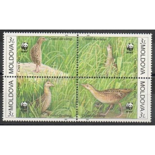 Timbres - Thème oiseaux - Moldavie - 2001- No 328/331