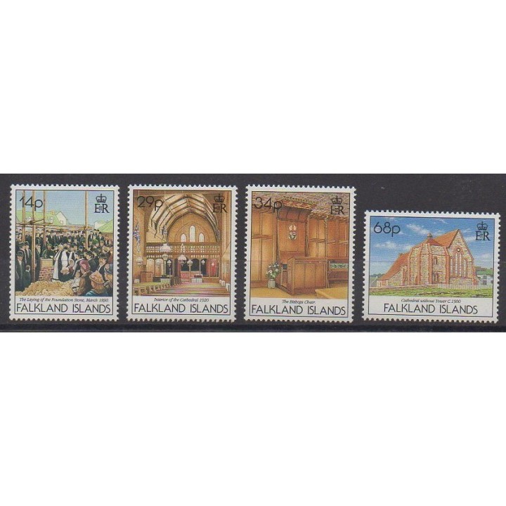 Falkland - 1992 - No 572/575 - Églises