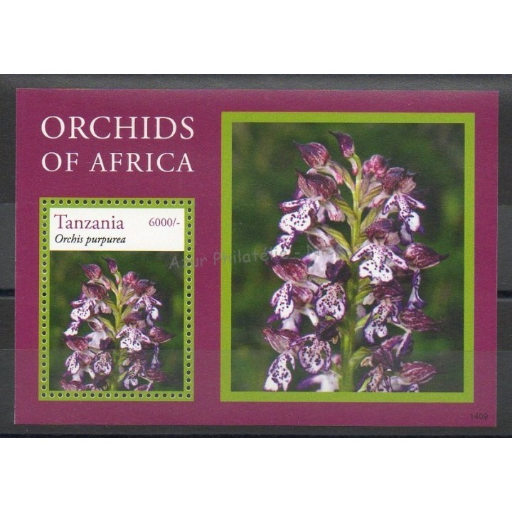 Timbres - Thème orchidées - Tanzanie - 2015- No BF 602