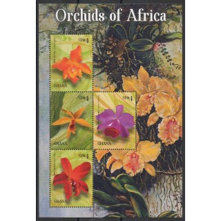 Timbres - Thème orchidées - Ghana - 2015- No 3537A/3537D