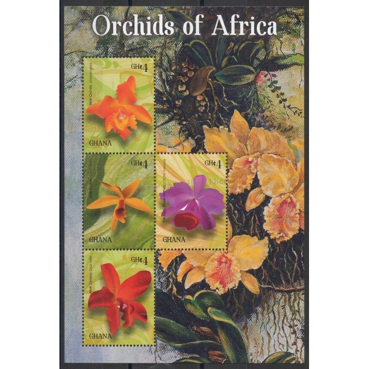 Timbres - Thème orchidées - Ghana - 2015- No 3537A/3537D