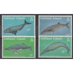 Falkland - 1989 - No 515/518 - Animaux marins - Mammifères