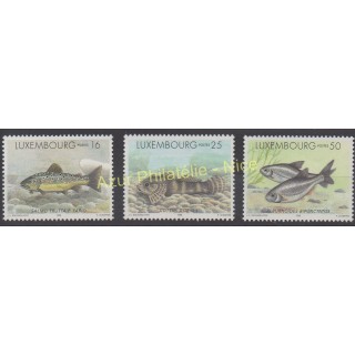 Timbres - Thème poissons - Luxembourg - 1998 - No 1387/1389