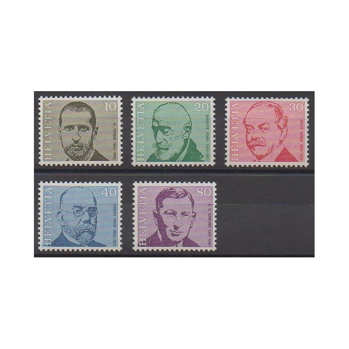 Swiss - 1971 - Nb 886/890 - Celebrities