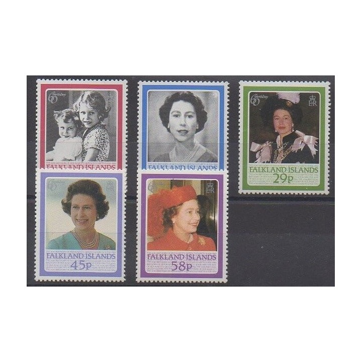 Falkland - 1986 - Nb 456/460 - Royalty