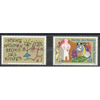 Timbres - Thème enfance - Nations Unies (ONU - Vienne) - 1991- No 125/126