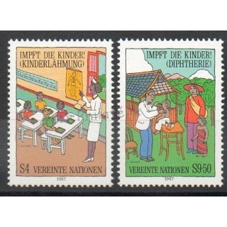 Timbres - Thème enfance - Nations Unies (ONU - Vienne) - 1987- No 77/78
