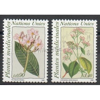 Timbres - Thème fleurs  - Nations Unies (ONU - Genève) - 1990- No 190/191