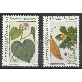 Timbres - Thème fleurs  - Nations Unies (ONU - Vienne) - 1990- No 106/107