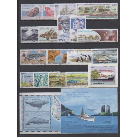 French Southern and Antarctic Territories - Complete year - 2011 - Nb 578/601 - BF25/BF26