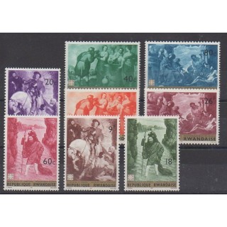 Rwanda - 1967 - No 205/212 - Peinture