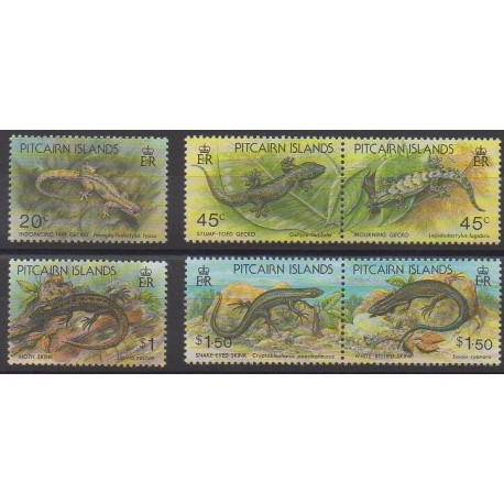 Pitcairn - 1993 - Nb 407/412 - Reptils