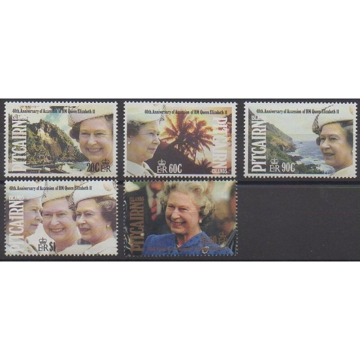 Pitcairn - 1992 - No 380/384 - Royauté - Principauté