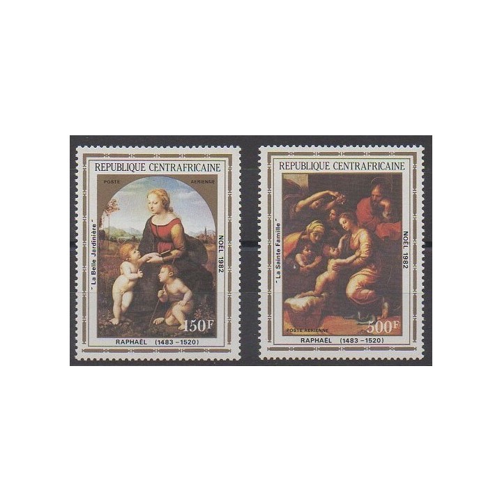 Centrafricaine (République) - 1982 - No PA261/PA262 - Peinture - Noël