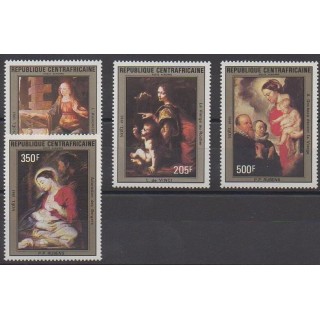 Central African Republic - 1983 - Nb PA294/PA297 - Paintings - Christmas