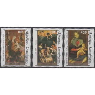 Central African Republic - 1985 - Nb PA324/PA326 - Paintings - Christmas