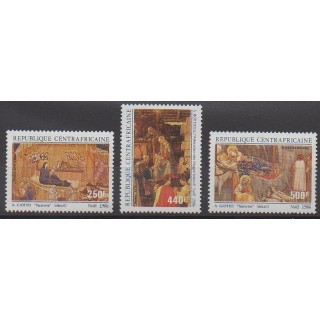 Centrafricaine (République) - 1986 - No PA350/PA352 - Peinture - Noël