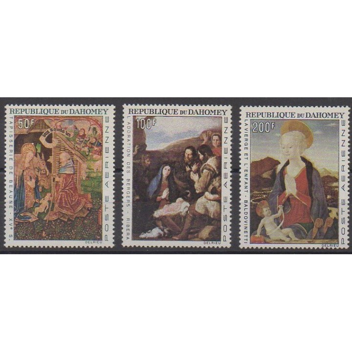 Dahomey - 1966 - Nb PA50/PA52 - Paintings - Christmas