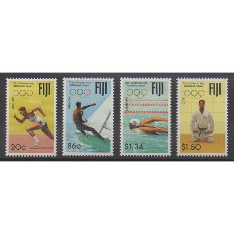 Fidji - 1992 - No 674/677 - Jeux Olympiques d'été