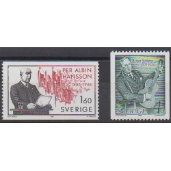 Suède - 1985 - No 1331/1332 - Célébrités