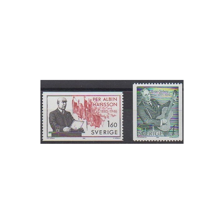 Suède - 1985 - No 1331/1332 - Célébrités