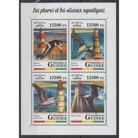 Guinée - 2018 - No 9116/9119 - Phares - Oiseaux