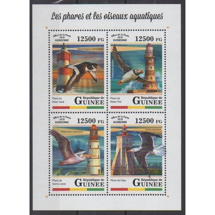 Guinée - 2018 - No 9116/9119 - Phares - Oiseaux