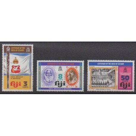 Fiji - 1974 - Nb 334/336 - Various Historics Themes
