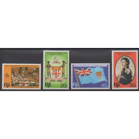 Fiji - 1980 - Nb 421/424 - Various Historics Themes