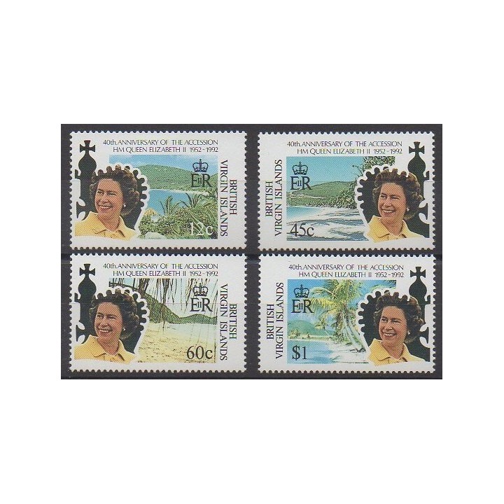 Vierges (Iles) - 1992 - No 712/715 - Royauté - Principauté