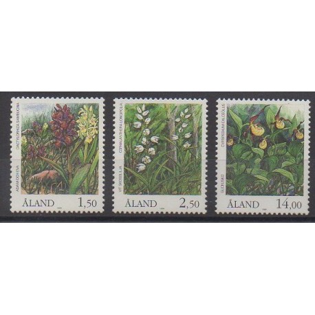 Aland - 1989 - No 33/35 - Orchidées