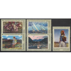 Timbres - Thème peinture - Russie - 1974- No 4065/4069