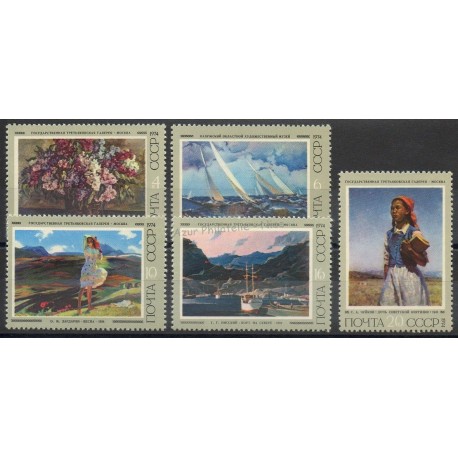 Timbres - Thème peinture - Russie - 1974- No 4065/4069