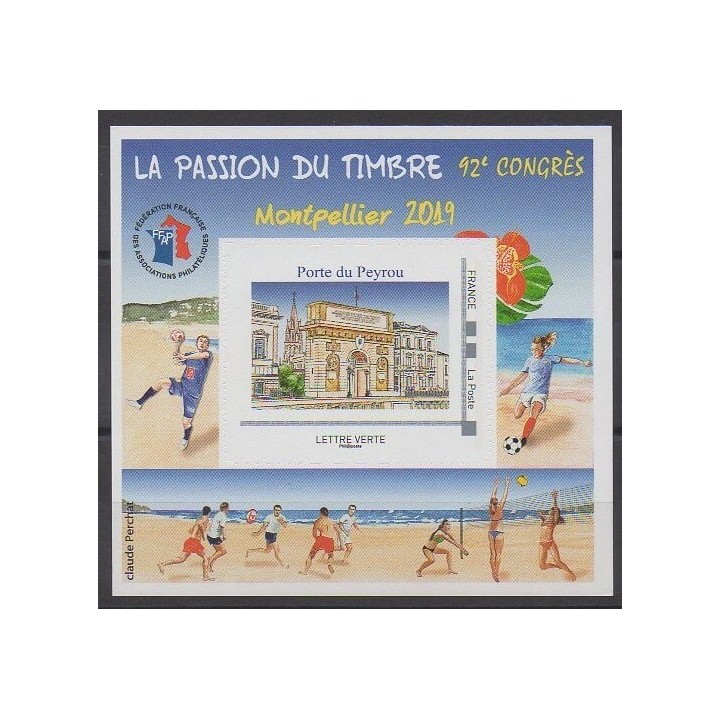 France - Feuillets FFAP - 2019 - No FFAP16 - Monuments