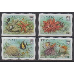 Tuvalu - 1986 - Nb 400/403 - Sea animals