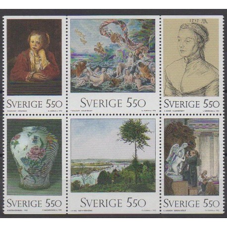 Sweden - 1992 - Nb 1712/1717 - Paintings