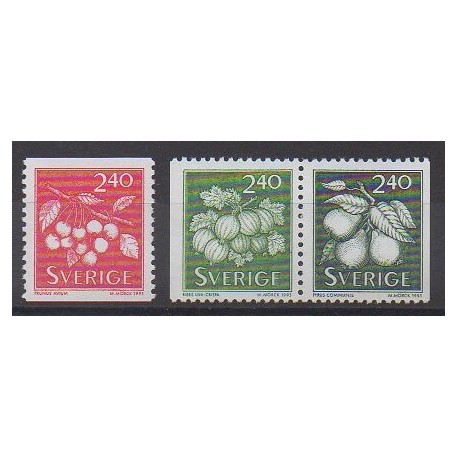 Suède - 1993 - No 1749/1751 - Fruits ou légumes