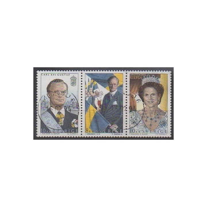 Suède - 1993 - No 1775/1777 - Royauté - Principauté - Oblitérés - Oblitéré