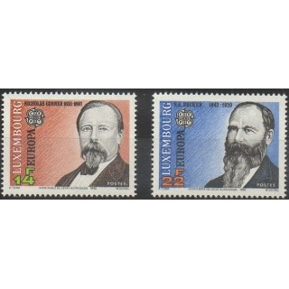 Timbres - Thème Christophe Colomb - Luxembourg - 1992- No 1243/1244